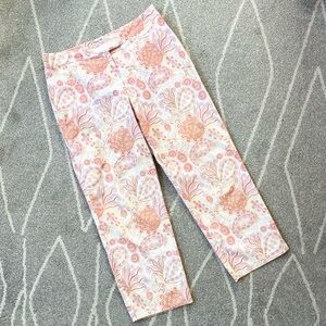David Brooks Pink Paisley Cropped Trousers